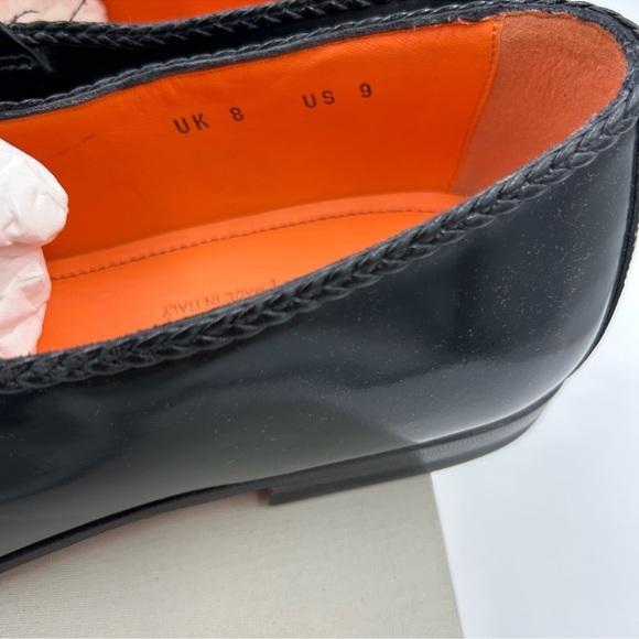 Men’s Santoni leather penny loafers size 9 made in Italy cobbler soles - Picture 6 of 10